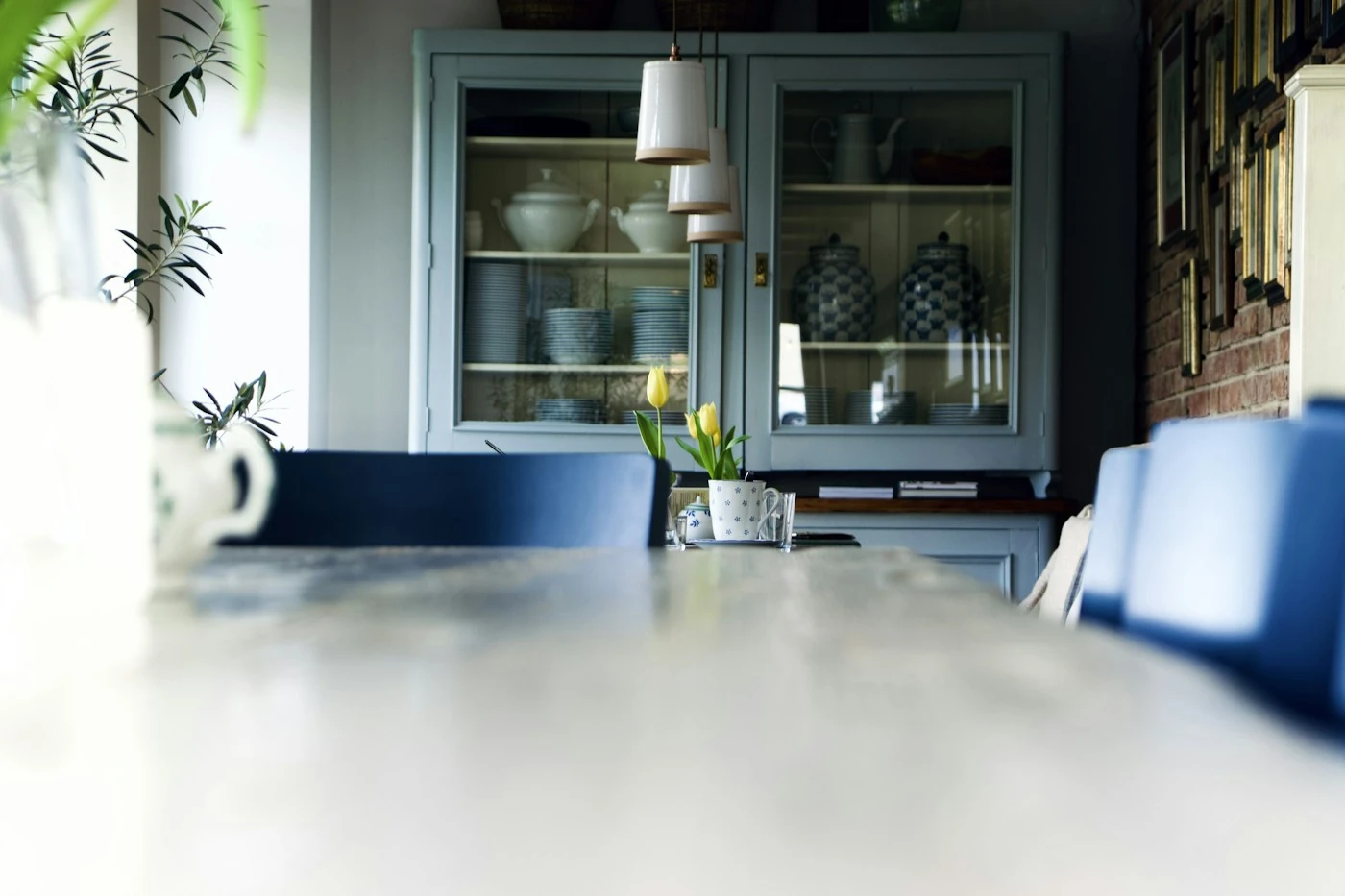 Dining room with a considered furniture layout